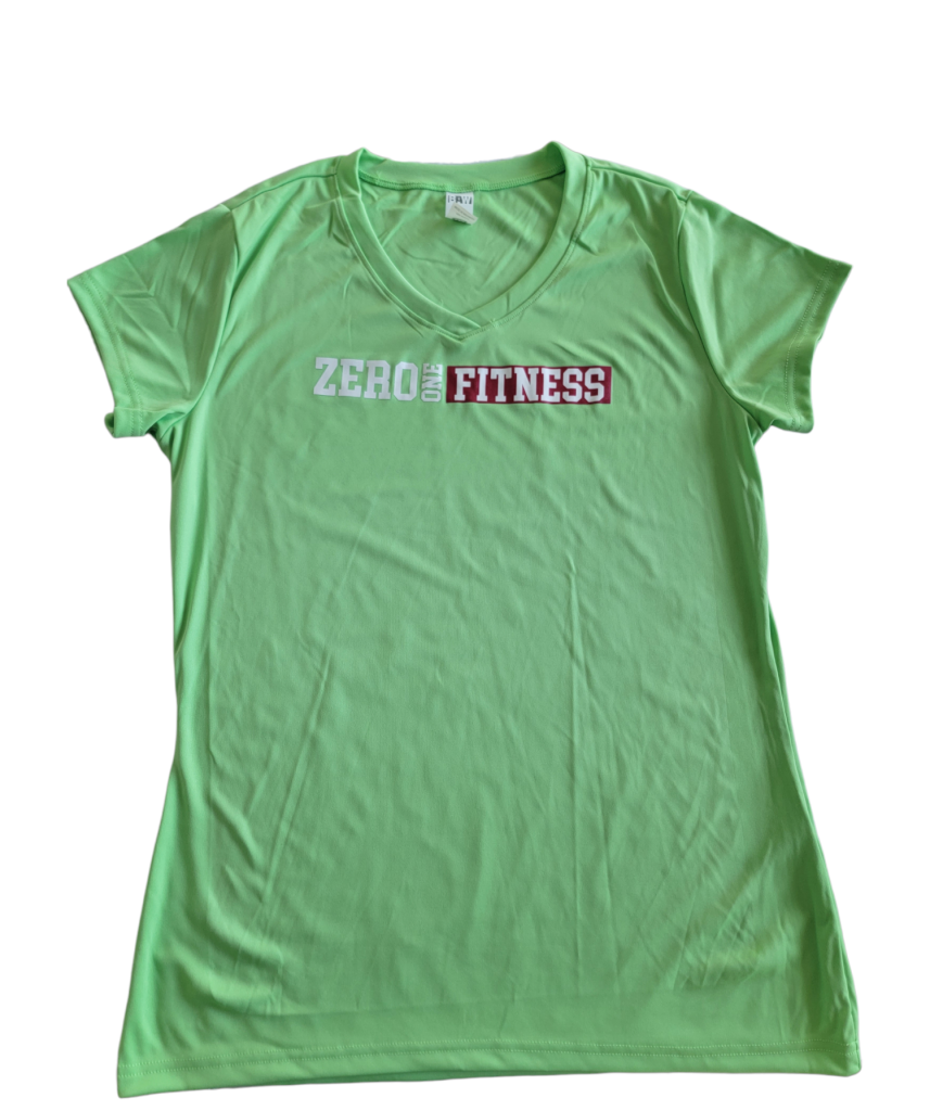 Z1F Women's Lime Green TShirt ZeroOne Fitness